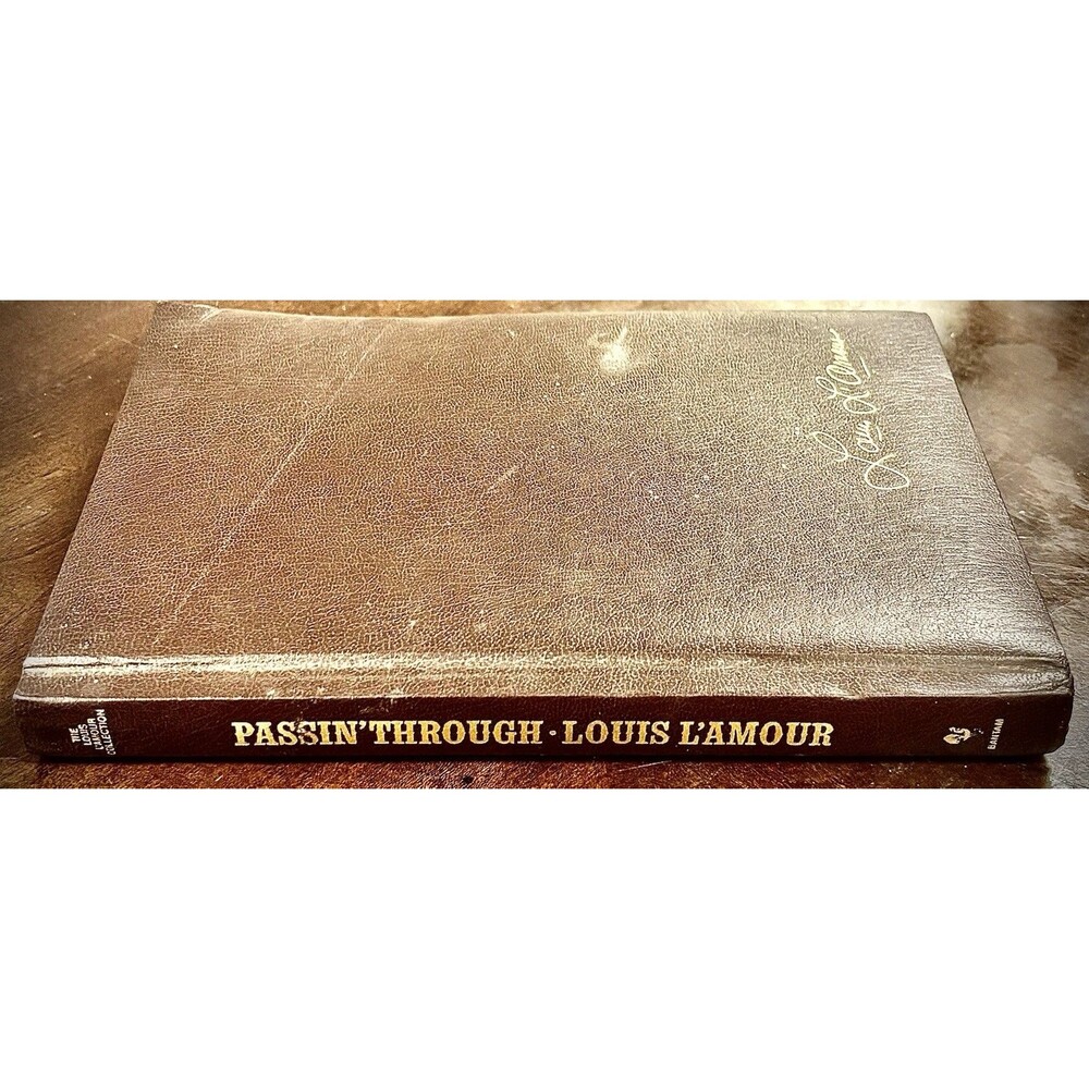 Vintage Book Home Decor Hardcover Louis L’Amour “Passin’ Through” 1985 Western